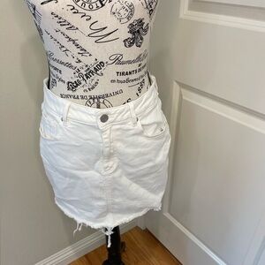 Garage White Denim Skirt Size Small